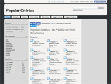 Tablet Screenshot of popularentries.com